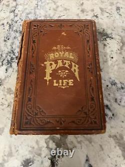 Vintage The Royal Path of Life by T. L. Haines 1881 Leather Very Rare