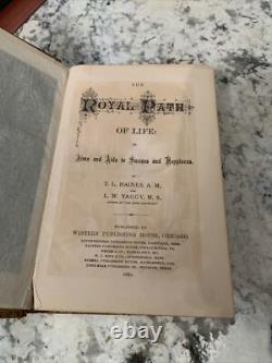 Vintage The Royal Path of Life by T. L. Haines 1881 Leather Very Rare