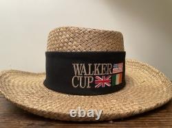 Vintage Walker Cup 2001 Golf Straw Hat Imperial Ocean Forest-New- VERY RARE
