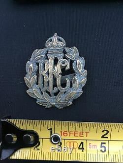 Vintage Ww1 Set Of Four Royal Flying Corps Very Rare Cap Badges And Badge