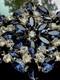 Vintage very rare Brooch Sapphire Color Marquis Rhinestone Navy Royal Blue Silve