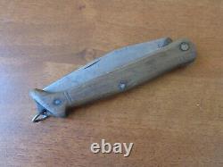 Vtg Very Rare Ww2 Wwii Bulgarian Royal Army Field Trench Folding Pocket Knife