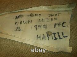 WW II Imperial Japanese Navy Aircraft ELEVATOR FABRIC A6M ZERO VERY RARE