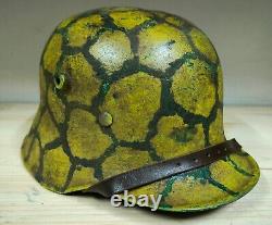 WW1 German Helmet M18 CAMOUFLAGE ORIGINAL Imperial German WWI WW1 very rare