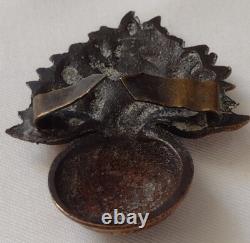 WW1 Royal Fusiliers Officer's Cap Badge KC Solid Real Bronze- Original Very Rare