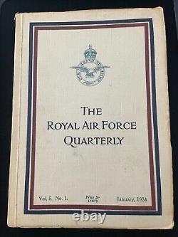 WW1 The Royal Air Force Quarterly January, 1934 Vol. 5. No. 1 A very Rare Book