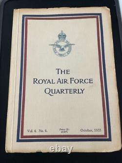 WW1 The Royal Air Force Quarterly October, 1933 Vol. 4. No. 4 A very Rare Book