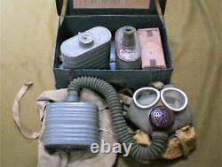 WW2 Imperial Japanese Army Navy Type 93 Gas Mask Set Very rare