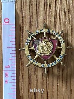 WWII Italian San Marco Royal Navy Regiment Bafile Battalion Badge 10k VERY RARE