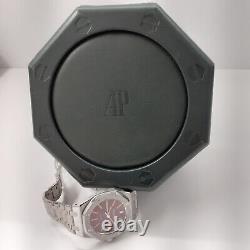 WithBox Audemars Piguet Royal Oak 36 mm Very Rare Red Dial Steel Watch 14790ST