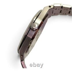 WithBox Audemars Piguet Royal Oak 36 mm Very Rare Red Dial Steel Watch 14790ST