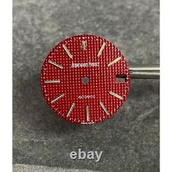 WithBox Audemars Piguet Royal Oak 36 mm Very Rare Red Dial Steel Watch 14790ST