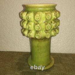 WoW Royal Haeger VERY HTF Vase MCM Raised Nodules & Rare Glaze EXCEPTIONAL Pc
