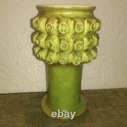 WoW Royal Haeger VERY HTF Vase MCM Raised Nodules & Rare Glaze EXCEPTIONAL Pc
