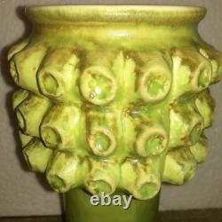 WoW Royal Haeger VERY HTF Vase MCM Raised Nodules & Rare Glaze EXCEPTIONAL Pc