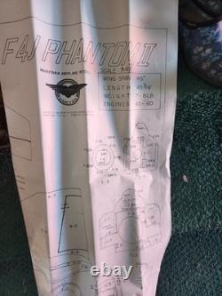Wow New Royal F4j Phantom II Fighter Jet Scale Rc Kit Very Rare Kit