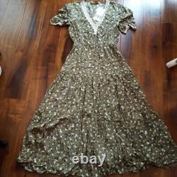 Zara Join Life Khaki Olive Floral Printed MIDI Dress Aso Royal Very Rare